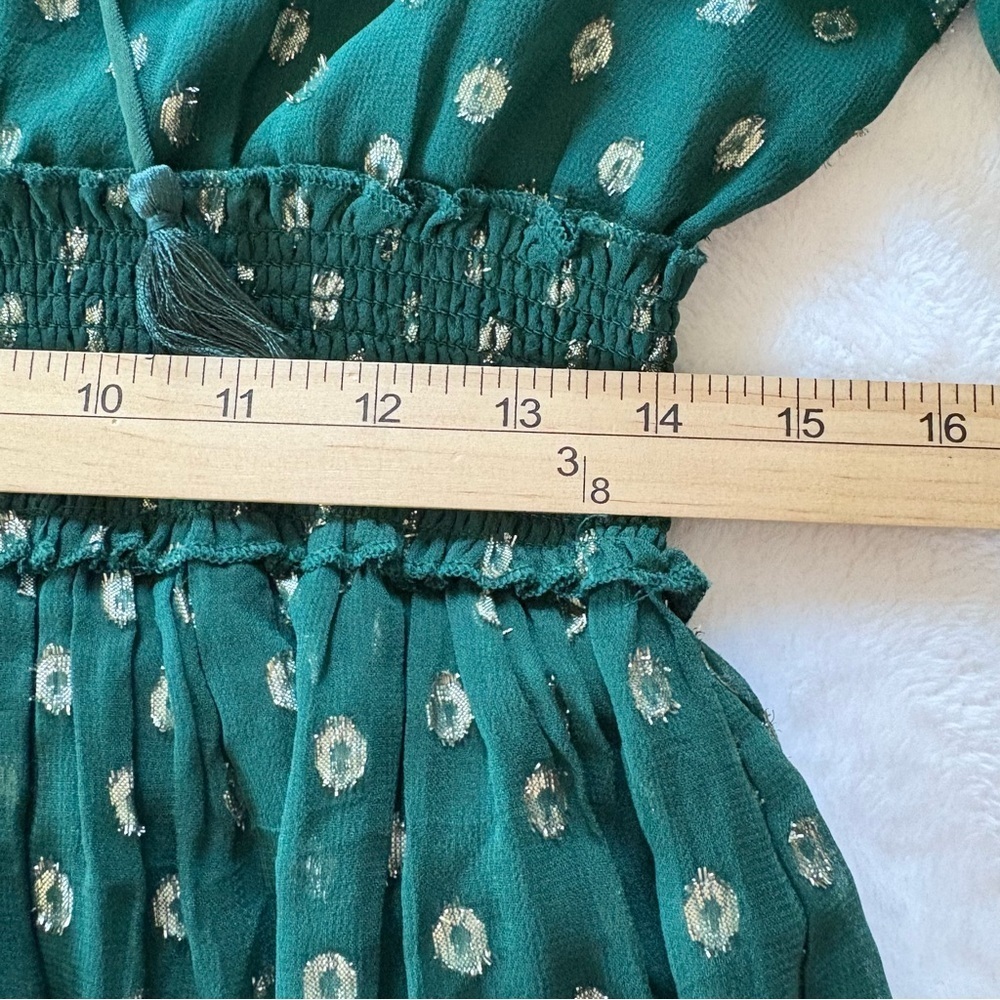Ranna Gill Anthropologie Hazel Embroidered Tunic Sz M Long Slv Peasant Smocked - Picture 8 of 15